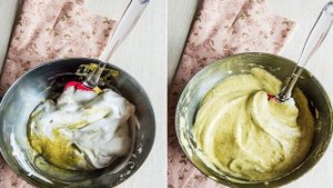 Клубнично-фисташковый торт