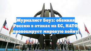 Журналист Боуз: обвиняя Россию в атаках на ЕС, НАТО провоцирует мировую войну