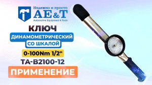 Ключ динамометрический со шкалой 0-100Nm 1/2" TA-B2100-12 AE&T