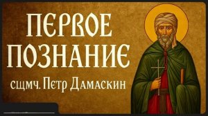ПЕРВОЕ ПОЗНАНИЕ _ сщмч. Петр Дамаскин
