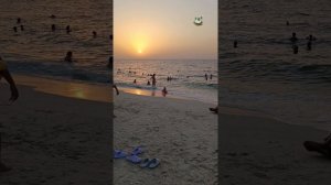 Любуемся закатом на пляже Ramada Hotel. Аджман. ОАЭ