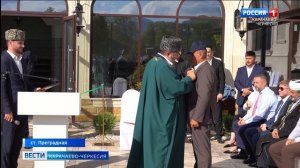 В новой мечети станицы Преградной совершили первый пятничный намаз