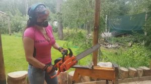 Простой мишка Резьба бензопилой_Лена Карвинг