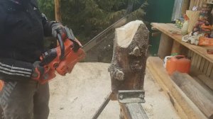 Мишка Резьба бензопилой Лена Карвинг