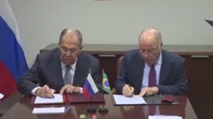 Церемония подписания Соглашения между Россией и Бразилией, Нью-Йорк, 26 сентября 2025 года