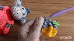 Обезьянка Анфиса. Вяжем крючком. ч. 2.тело.