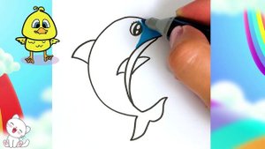 Как легко нарисовать дельфина, кита и многое другое