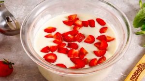 Клубничный чизкейк с творогом без выпечки