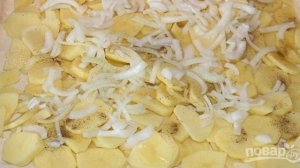 Курник из слоеного теста