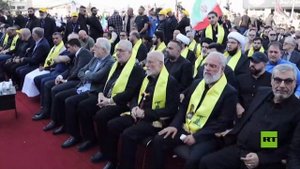 احتشاد الآلاف في بيروت بالذكرى الأولى لاغتيال حسن نصر الله