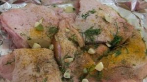 Курица кусочками в фольге