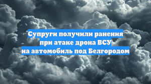 Супруги получили ранения при атаке дрона ВСУ на автомобиль под Белгородом