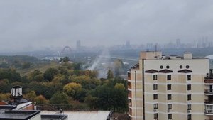 Что-то горело сегодня в районе горнолыжной базы в парке на Крылатских холмах 🌫️