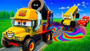 Машинки летают и прыгают! Развивающие мультики Машины помощники. Мультфильмы про машинки