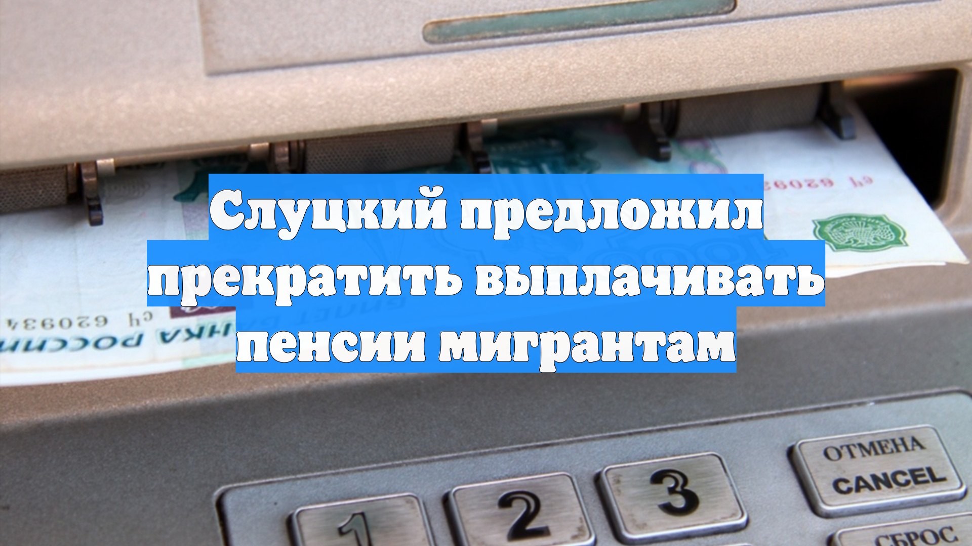 Слуцкий предложил прекратить выплачивать пенсии мигрантам
