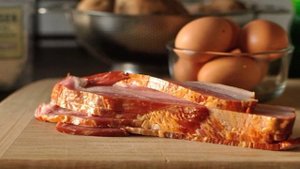 Картофельные вафли с беконом