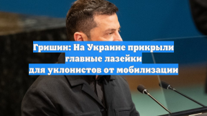 Гришин: На Украине прикрыли главные лазейки для уклонистов от мобилизации