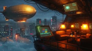 Rainy Night at a Cyberpunk Ramen Shop  Dark Ambient for Relaxation