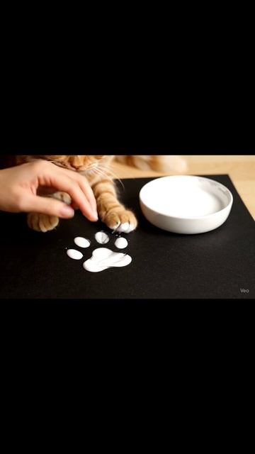 Рисуем Привидений лапками кота 👻 Самый милый арт на Хэллоуин | Paw Print Ghosts #shorts #diy