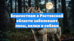 Бешенством в Ростовской области заболевают лисы, волки и собаки