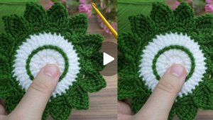 Круглый мотив крючком #всевжизнисвязано #вязаниекрючком