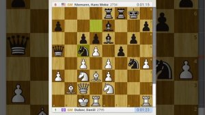 Даниил Дубов в проигранной позиции гениально выигрывает в 1 ход у Ханса Ниманна в скандальном _матче