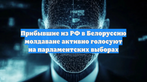 Прибывшие из РФ в Белоруссию молдаване активно голосуют на парламентских выборах