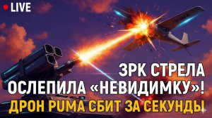 ЗРК Стрела ослепила «невидимку»! Дрон Puma сбит за секунды — Запад в шоке!
