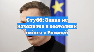 Стубб: Запад не находится в состоянии войны с Россией