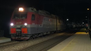 Пальмира покатила домой. 2ЭС4К-126 с поездом №36 Адлер–Санкт-Петербург | Волконская