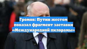Громов: Путин жестом показал фрагмент заставки «Международной пилорамы»