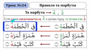 Урок - 24. Правило Та-Марбуты