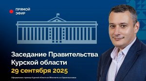 Заседание Правительства Курской области. 29 сентября 2025 года