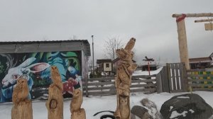 Резные совы. Резьба бензопилой Лена Карвинг