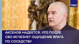 Аксенов надеется, что после СВО исчезнет ощущение врага по соседству