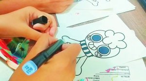 мое первое видио  с сестрой! три маркера челендж