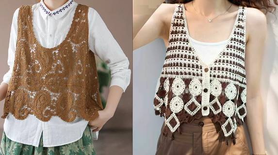 Идеи и схемы крючком - Майки и жилеты смотреть онлайн