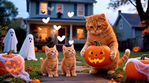 Котики и Хеллоуин