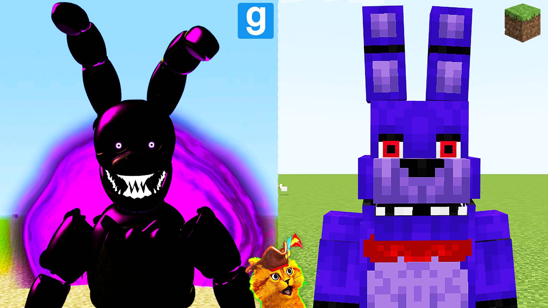 Майнкрафт против проклятого бонни фнаф аниматроников в гаррис мод! garry s mod