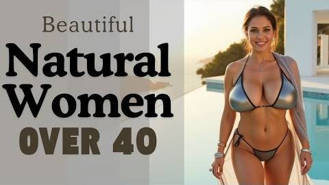 Красивые взрослые женщины на пляже в Bikini