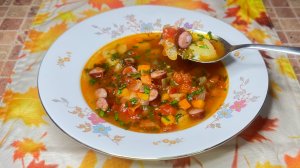 Пикантный Томатный Суп с Охотничьими Колбасками