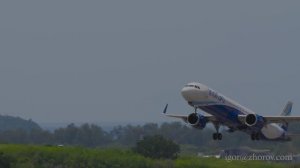 Эйрбас А321 авиакомпании IndiGo взлетает из аэропорта Пхукет.