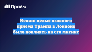 Келин: целью пышного приема Трампа в Лондоне было повлиять на его мнение