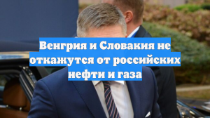 Венгрия и Словакия не откажутся от российских нефти и газа