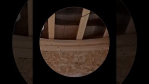 1000035643.mp4 (Собака наблюдает за устройством плоскости каркаса, обрезкой пола в доме А-фрейм)