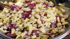 Курник с фаршем и картошкой