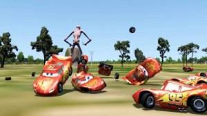 Множество Lightning McQueen VS Гигантского Балджа — Побег от Скромника (SCP-096)