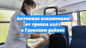 Активная вакцинация от гриппа идёт в Гдовском районе