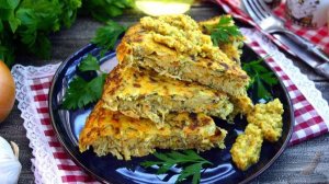 КАПУСТНО-ЛУКОВАЯ ЗАПЕКАНКА НА СКОВОРОДЕ