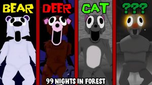 99 ночей в лесу - ОЛЕНЬ ПРОТИВ МЕДВЕДЯ, КОТ ПРОТИВ СЕВЕРНОГО ОЛЕНЯ | Jumpscare - Roblox